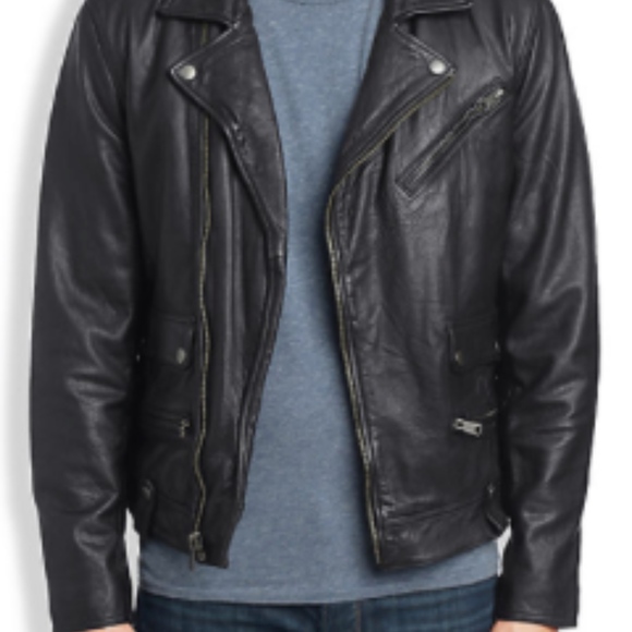 lucky brand men's leather jacket